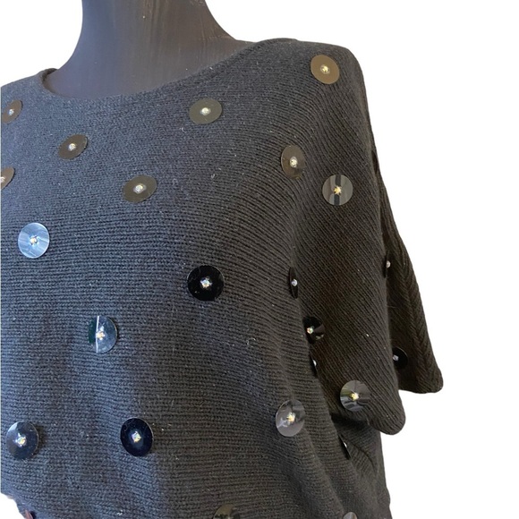 Vintage Bonnie Boerer & Company Black Short Sleeve Embellished Sweater - Picture 10 of 16